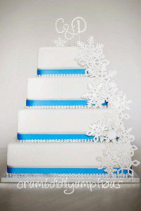winter wonderland wedding cake