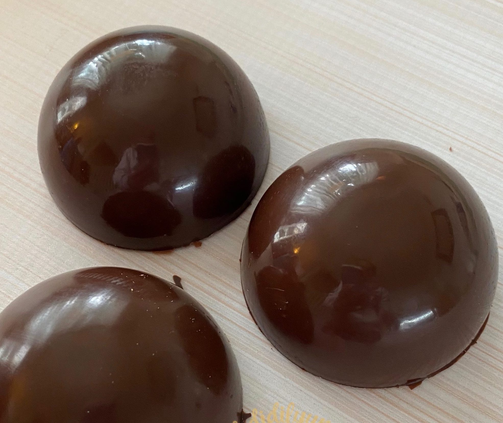 Hand-finished chocolate tea cakes for a bespoke wedding dessert tables in Scotland