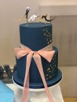 navy gold wedding cakes Scotland