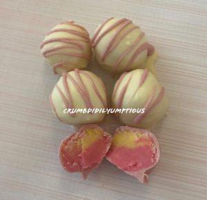 dessert tables rhubarb and custard truffles