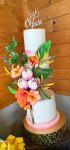hand made tropical flowers wedding cakes scotland
