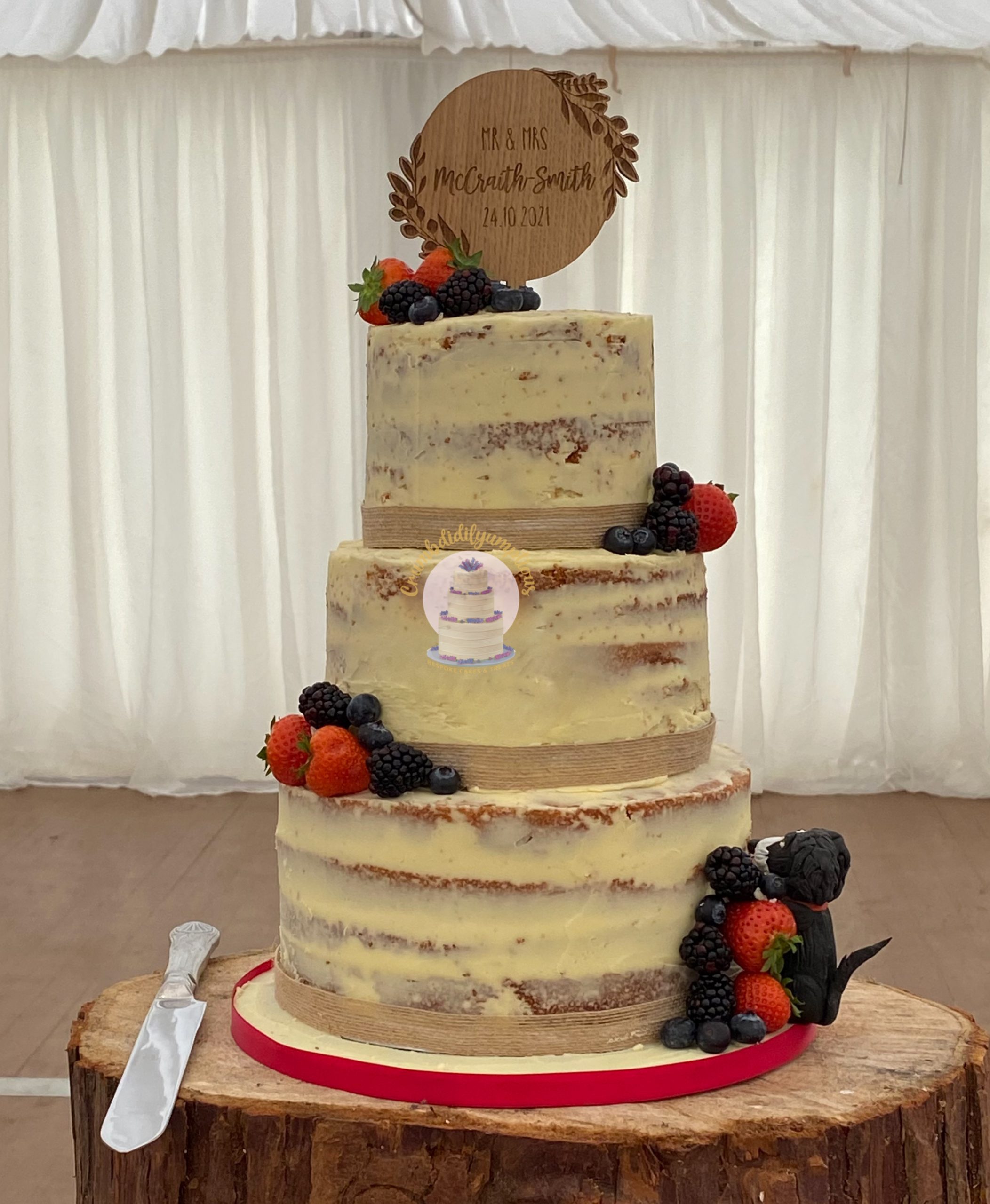 3 tier wedding cake testimonial