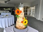 Autumn sunflower wedding cake