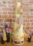 Pastel wave wedding cake