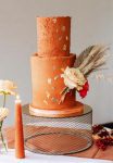 Terracotta buttercream wedding cake