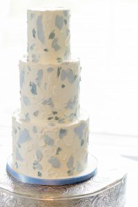 Blue textured buttercream Wedding cakes in Fife