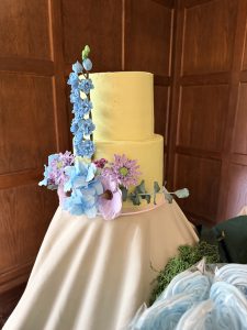 Buttercream meadow garden sugar flower wedding cake Scotland