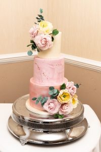 sugar flower wedding cake Scotland the kings wood hotel