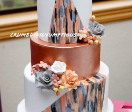 coral stripe coral stripe wedding cake