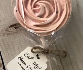 meringues rose pop various flavours and colours meringue rose pop wedding favours