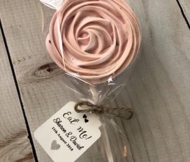 meringues rose pop various flavours and colours meringue rose pop wedding favours