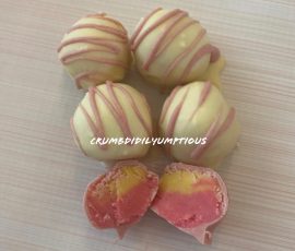 rhubarb and custard truffles, various flavours available Wedding favours and dessert tables rhubarb and custard truffles
