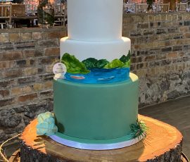 Hand-painted Hand painted wedding cakes in fife scotland