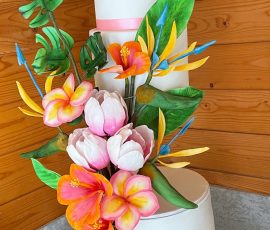Tropical sugar flowers hand made tropical flowers wedding cakes scotland