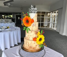 Sunflowers and pumpkins Autumn sunflower wedding cake gallery fife