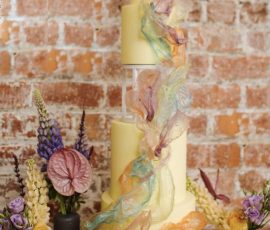 Pastel sails Pastel wave wedding cake unique wedding cakes in Fife