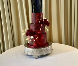 Burgundy galaxy Burgundy galaxy wedding cake