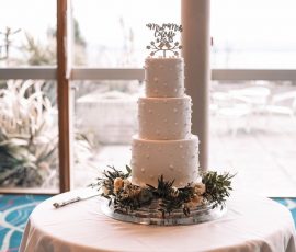 White pearl with floral base