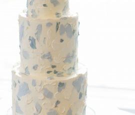 Dusky blue textured buttercream Blue textured buttercream Wedding cake