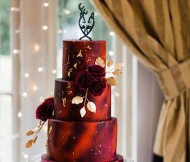 Galaxy effect wedding cake gallery fife